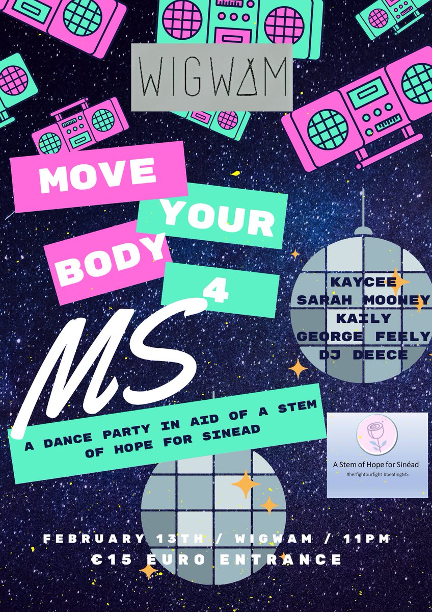 teamneaders's tweet photo. @djjennygreene #AlGibbs would you be able to RT, great night in store for a really great cause, #moveyourbody4MS organised by @Shaunadee_ to raise money to get her Aunt Sinéad treatment for MS over in Mexico #herfightourfight #beatingMS #teamneaders https://t.co/2Iot01uoEx