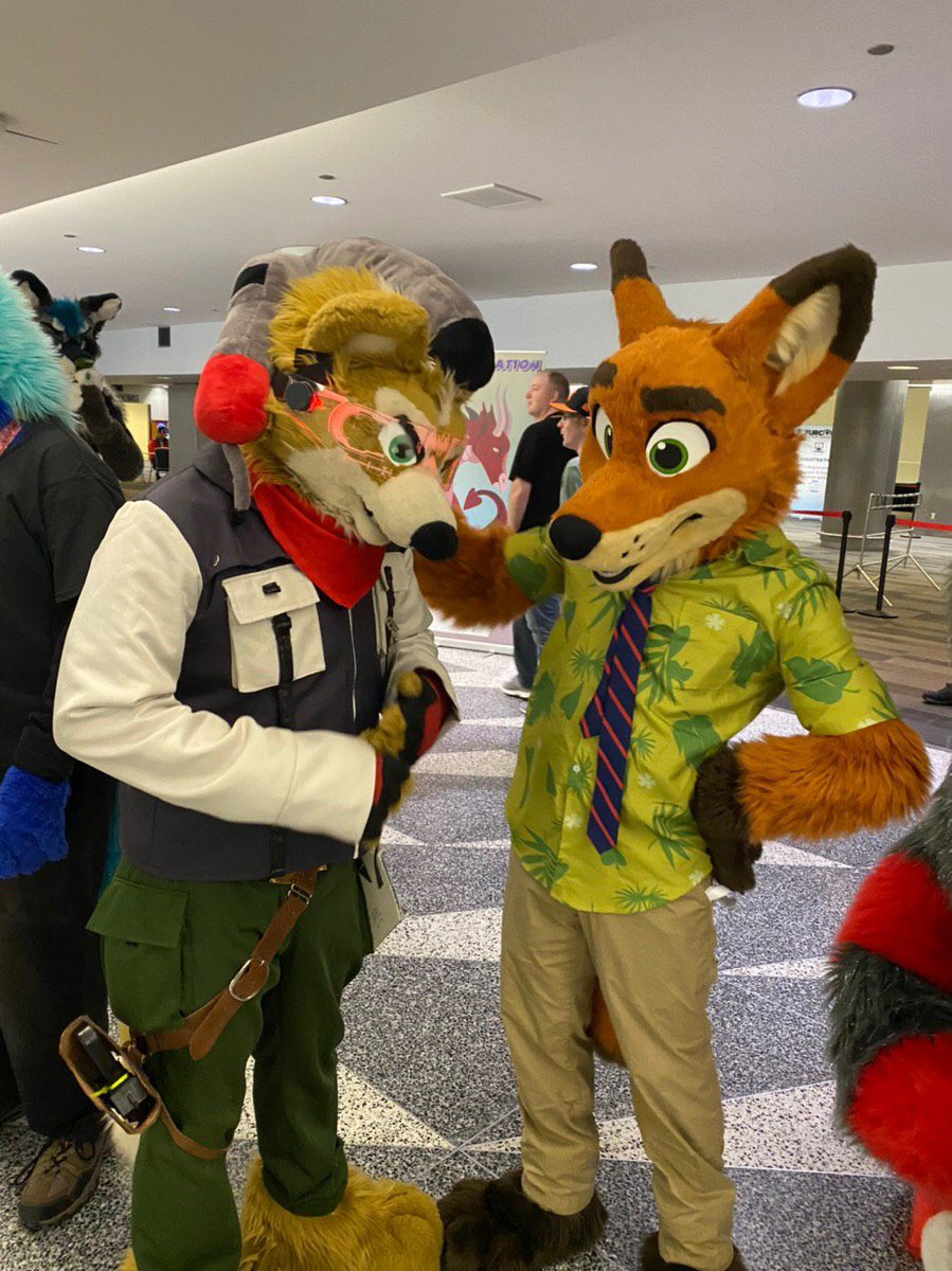 I was happy to get back to San Jose and #FC2020! @MilesTheMeerkat <a href="/Sokatak/">Soka.bsky 🐅</a> Fuego (<a href="/baconcoyote/">Bacon</a>) and if anyone knows that dashing Fox McCloud please tag him!
