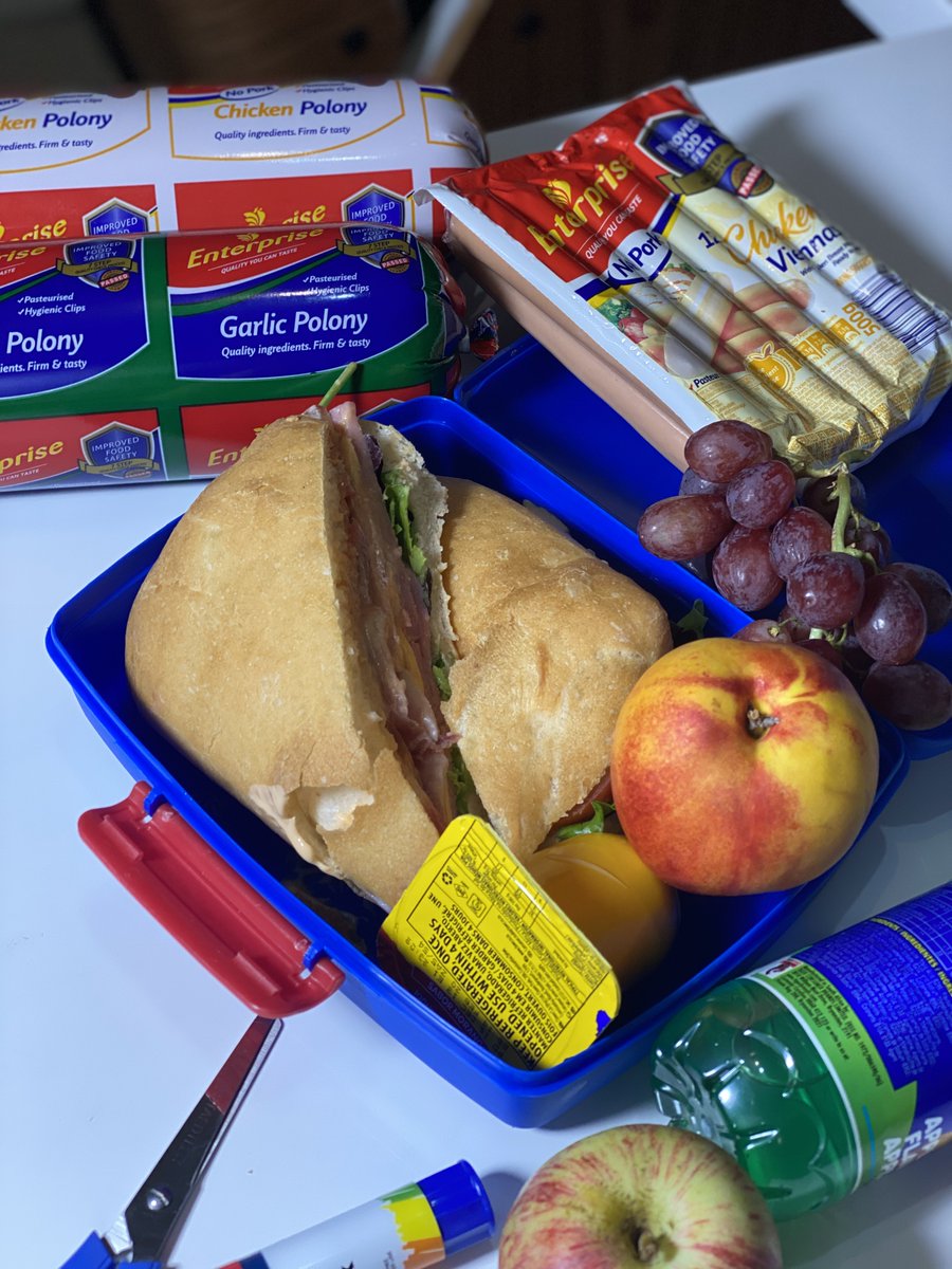 Hey Mama , Here is an idea for #backtoschool Lunch - a delicious @enterprisefoods Bacon , Cheese and Polony Sandwich 🥪. Share with us your Child’s Favourite Sandwich idea with Enterprise Products and if we like it , we will be sending you a Gift 🎁 #EnterpriseLunchbox #food