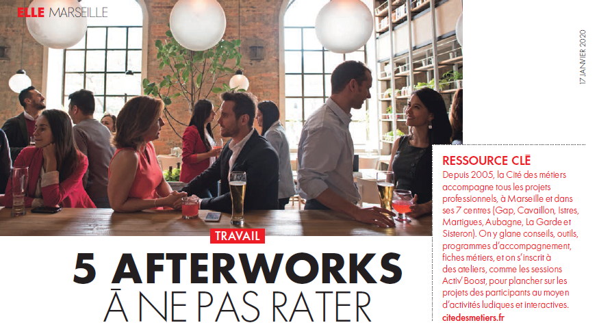 Merci à <a href="/Elle/">Elle Flanders</a> d'avoir mentionné la Cité des Métiers de Marseille et de Provence-Alpes-Côte d'Azur comme lieu de ressource clé pour l'accompagnement professionnels dans son dossier sur la reconversion professionnelle !
