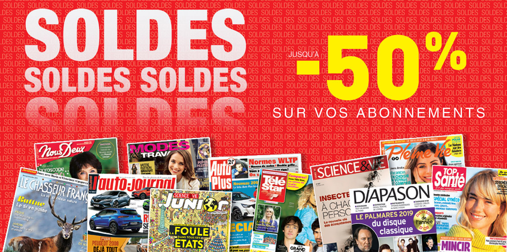 📢 SOLDES EN FOLIE : ENCORE PLUS DE RÉDUCTIONS ! 
Jusqu'à -50% sur vos abonnements ! 😍

Je fonce 👉 ow.ly/Smmw50y01iD

#abonnement #bonplan #magazine #soldes #kiosquemag