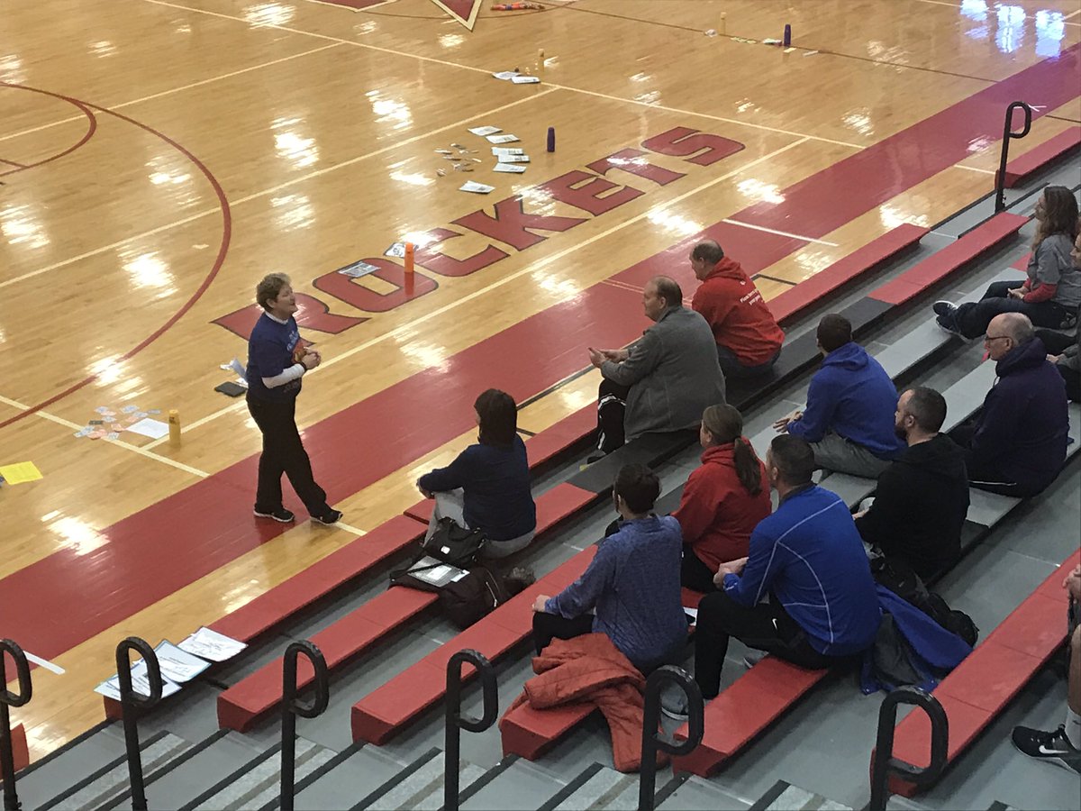 coachlaw71's tweet photo. Jackie Hall getting ready to present on elementary PE at our #RHPEPDday https://t.co/kwpV5BydoY