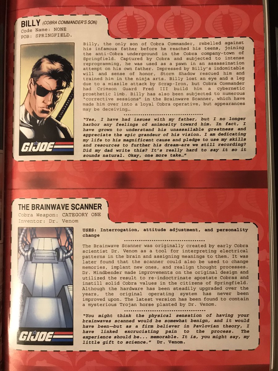Talking_Joe's tweet photo. The inside front and back covers of G.I. Joe 155.5
#gijoe #yojoe #filecard #comic #idwpublishing #brainwavescanner https://t.co/Wn8S5yl3YL