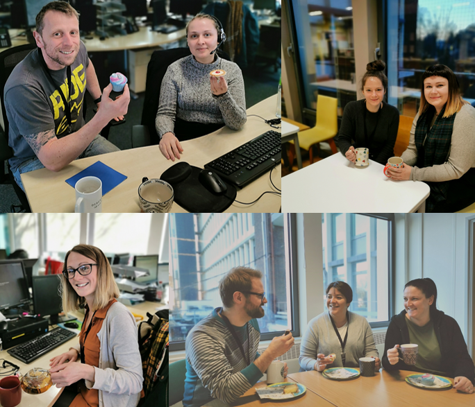 It’s cold and icy outside but our Retail Resourcing team are combatting Blue Monday by sharing the warmth of a cuppa and a good chat (and of course cake!) ☕️ #BrewMonday