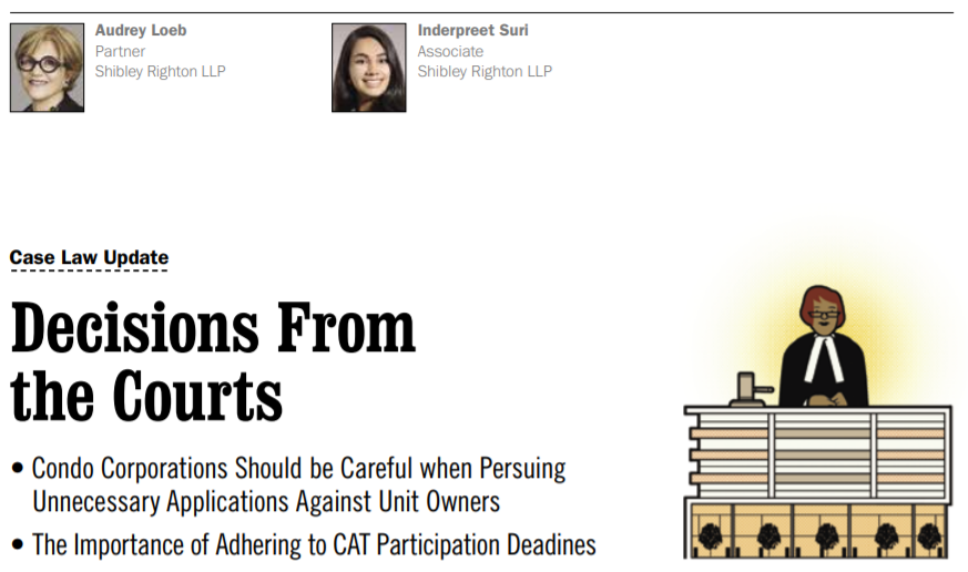 CCIToronto's tweet photo. In the latest Decisions From the Courts, read about two court decisions regarding Unnecessary Applications Against Unit Owners
Decisions From the Courts in the latest #CondoVoice
https://t.co/FxPdyzewqa
#unitowners #condo #application https://t.co/SxVUSzWPaF
