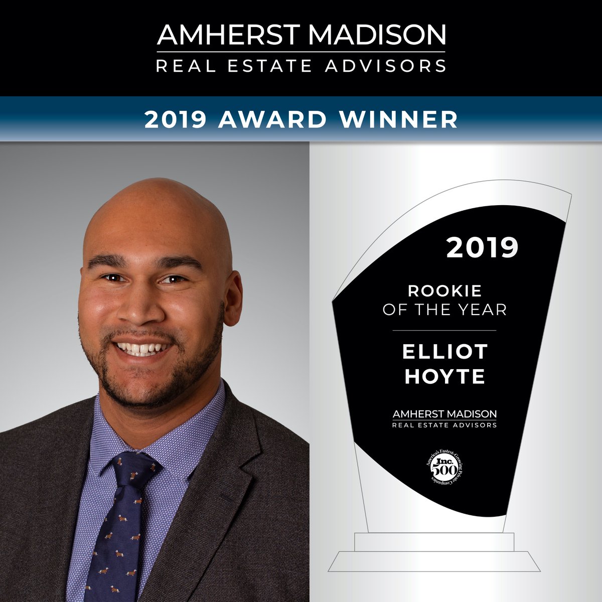Highlighting our 2019 "Rookie of the Year" award winner, <a href="/elliothoyte/">Elliot Hoyte</a>!

He helped 29 families find their dream homes, and he's not slowing down! 

#amherstmadison #realestate