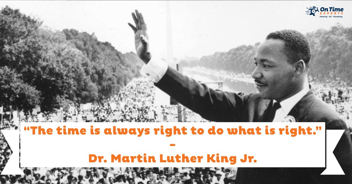 TheOnTimeExpert's tweet photo. “The time is always right to do what is right.” 
Today, we honor Dr. Martin Luther King Jr. and his legacy. #MLKDay https://t.co/lcqrSDWU7u