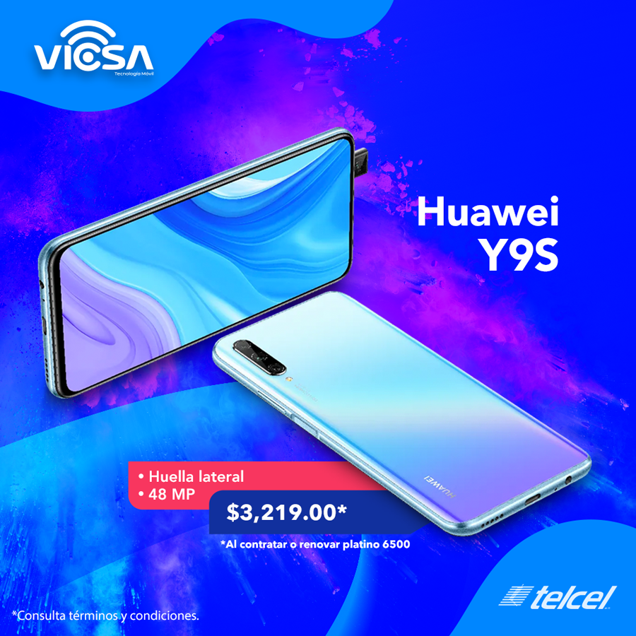 VicsaOaxaca's tweet photo. ¡Damita, Caballero, en esta ocasión le traemos el Huawei Y9S!

A $3,219.00 al contratar o renovar plan platino 6500.

#TeamVicsa #Huawei https://t.co/g0YP3MvNNq