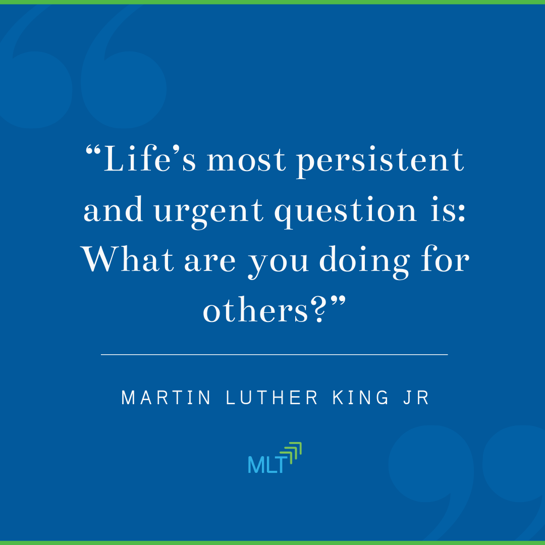 MLTOrg's tweet photo. We’re proud to see MLT alumni serving their communities this #MLKDay. Share photos and stories of your service activities using #MLTRisingLeader in your posts. Let’s honor the legacy of Dr. King by making today a day on, not a day off. https://t.co/sIyzT8q8Uq