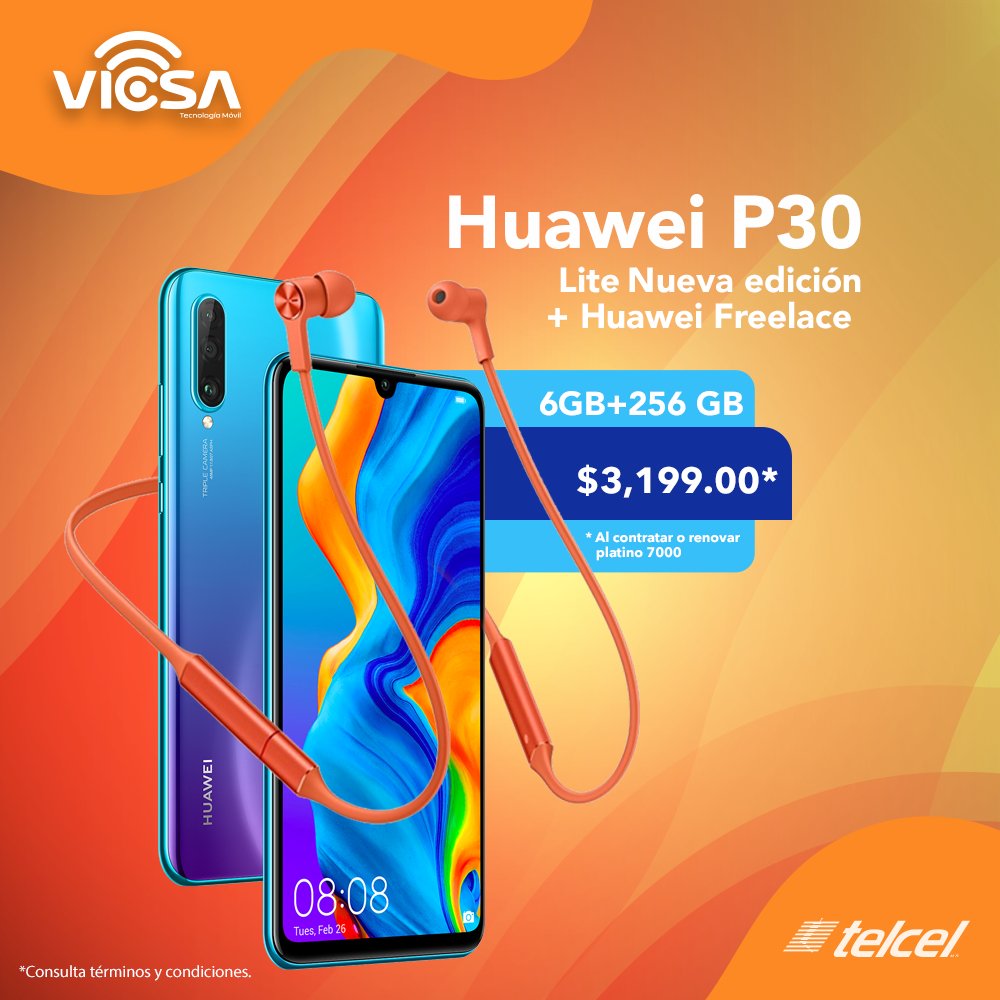 VicsaOaxaca's tweet photo. ¡El combo ganador!
El nuevo Huawei P30, ¡Siii!, el de nueva edición + audífonos, ni en tus mejores sueños... solo en #VICSA.

Renueva o contratra plan 7000 y paga poquito.

#TeamVicsa #Huawei https://t.co/A1lnUeog6r