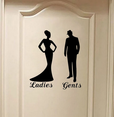 MazeStyling's tweet image. Styling Maze Of The Day: Stylish Vintage Man Woman Toilet Door Sticker 
stylingmaze.com