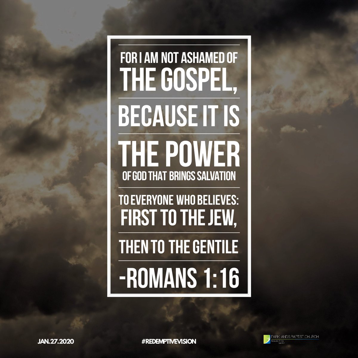 ParkieBaptist's tweet photo. Verse of the day.
#RedemptiveVision https://t.co/YPhkBXCe7e