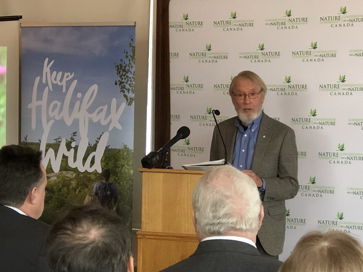 colindeacon's tweet photo. Huge, enthusiastic group out to celebrate the creation of the #ShawWildernessPark. Alan Shaw led a powerful partnership (@NCC_CNC, @hfxgov, fed & prov gov’ts, & https://t.co/0mFE6Sc4tW) creating a 153 hectare urban park, twice the size of Point Pleasant Park. #KeepHalifaxWild https://t.co/a6TBiMZy1s
