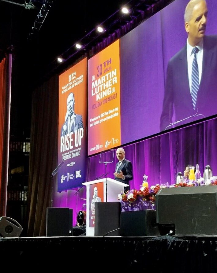 RonLatzMN's tweet photo. It was an honor to be alongside civil rights and philanthropic legend, Dr. Reatha Clark King, among many other leaders - like @EricHolder - today at the #mlkbreakfastmn. We must honor the service, activism, words, & sacrifice of MLK Jr. And we must fight for his vision. #mnleg https://t.co/mi17jb9VLK