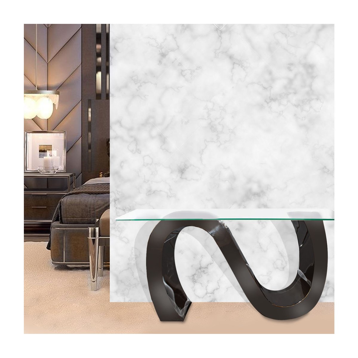 grupoquadro's tweet photo. Diseñada con un mueble original Quadro esta entrada es perfecta para recibir a tus visitas.
En la imagen; 
Consola: Grupo Quadro (Base para consola en acero inoxidable  * El cristal se cotiza por separado,1.10 x 0.38 x 0.74 m) https://t.co/OIWs5PfOXJ