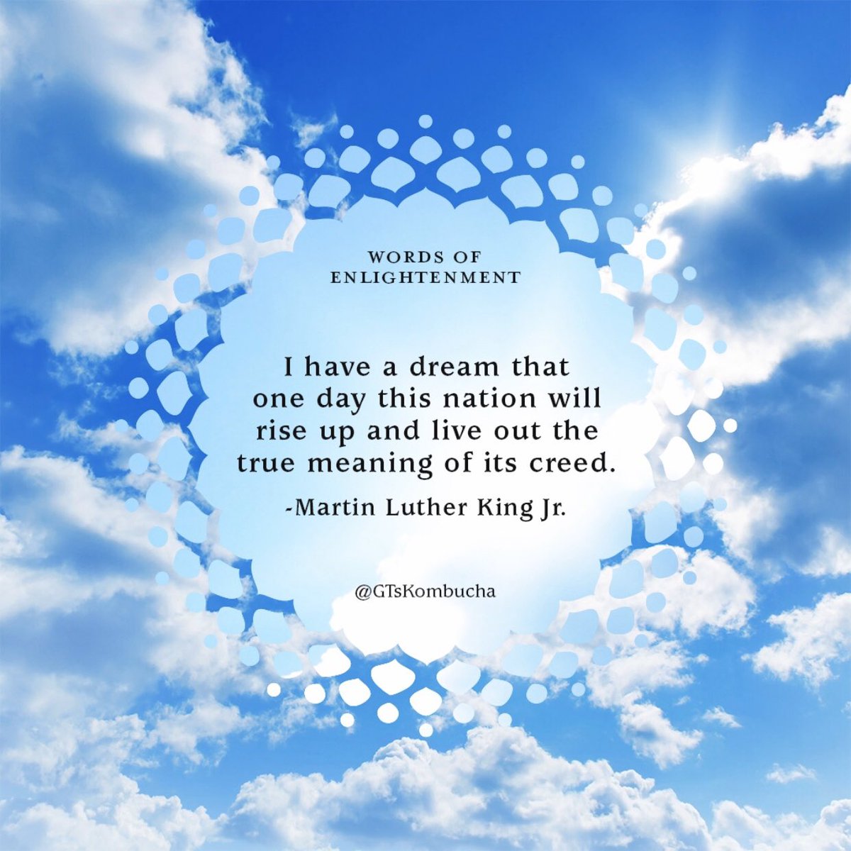 drink_synergy's tweet photo. Every day we strive to live out the dreams of the inspiring Dr. Martin Luther King Jr.
#MLK #MLKDay #MartinLutherKing #IHaveADream #Equality #WordsOfEnlightenment #MLK2020 https://t.co/goWXmHiiOh
