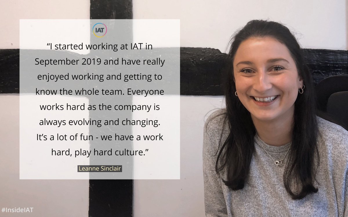 IAT_LTD's tweet photo. #InsideIAT
Leanne Sinclair, Head of customer support 

Likes: Thai food, alcohol, Antony Joshuah 
Dislikes: Baths, exercise, pastries 

https://t.co/9tOC1pw7eo @_EachPerson
#team #teamwork #gettoknow #employees https://t.co/3m48OleXbc