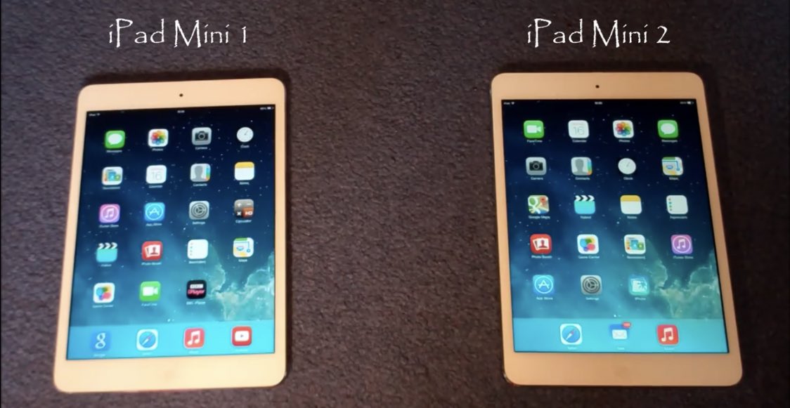 Uzivatel iPhone School Na Twitteru أتحداك أن تعرف الفرق بين iPad mini 1 و iPad mini 2 من حيث الشكل.  لديك اثنان من مستخدمي iPad mini ، كيف تعرف ذلك