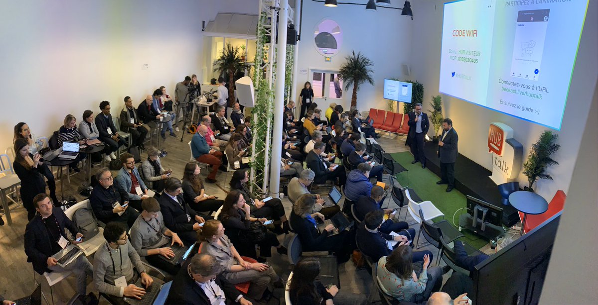 Val_Buffet's tweet photo. De retour du #CES2020 et la #NRF2020, salle comble pour le #HUBTALK #BackFromCES 🇺🇸 https://t.co/wNxvicS4DU