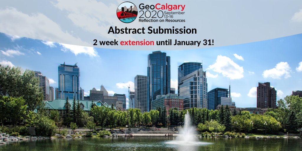 CanadianGeotech's tweet photo. Still considering submitting an abstract for #GeoCalgary2020? Don’t miss your chance and hand it in until January 31!
For more Information, Technical Themes and Submission Details please visit https://t.co/oUJ2kwYefc.

#GeoCalgary2020 #CanadianGeotechnicalSociety https://t.co/WOouixmqsR