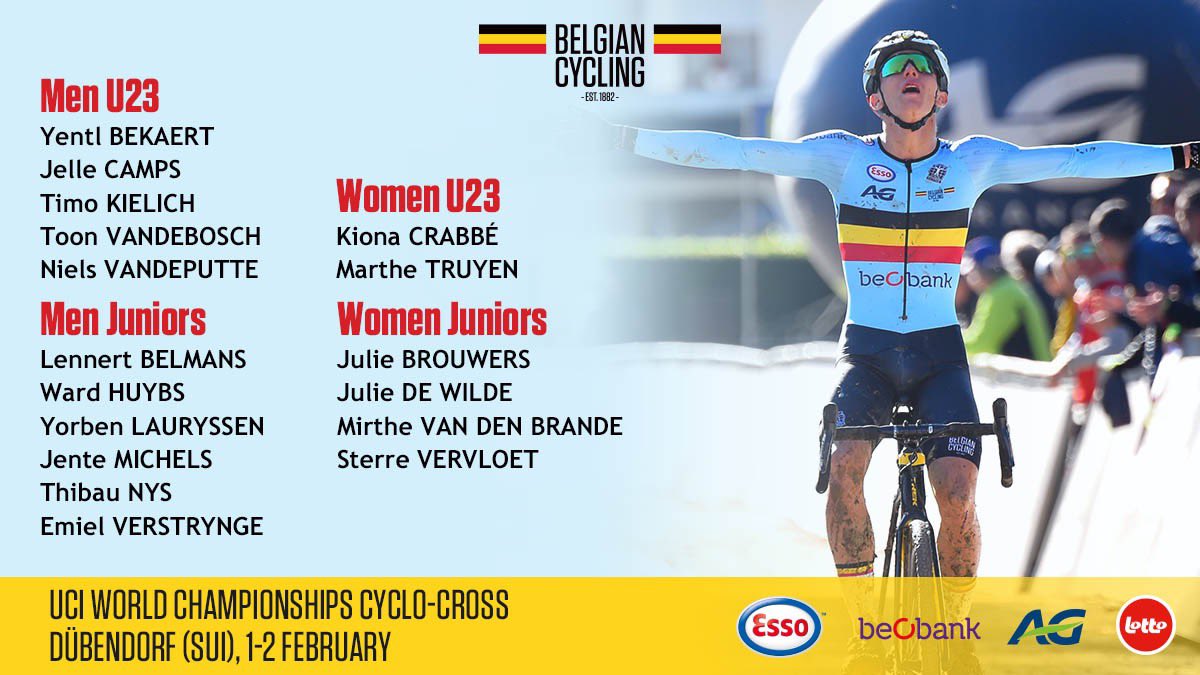 BinkMarino's tweet image. Yorben is selected for Cyclo Cross World Championchip in Dubendorf (Switzerland) on feb 2nd.
Time for me to travel again, need to see this live.
@yorbenlauryssen #binksbase