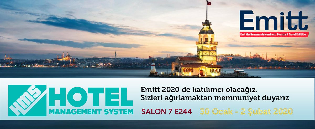 HMSOtelProgrami's tweet photo. 30 Ocak - 2 Şubat 2020 tarihlerinde düzenlenecek olan Emitt fuarında katılımcı olacağız. Sizleri ağırlamaktan gurur duyacağız.
https://t.co/EHlxCRV0uF
#hms #channelmanager #otel #hotel #otelprogrami #kanalyoneticisi #emitt #emitt2020 #emittfuar https://t.co/2OphfqrFl2