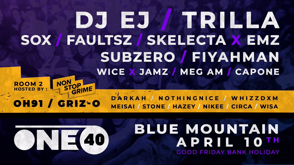 Bristol crew 🔥🔥🔥

10th April 

<a href="/ONE40BRISTOL/">ONE40 - BACK SOON</a> 

Tickets:
skiddle.com/whats-on/Brist…

#Bassline