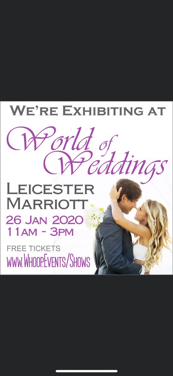 Whoop_Whooop's tweet photo. This Sunday’s #Weddingfayre is at the lovely @LeicMarriott https://t.co/GuHC0nwJSN