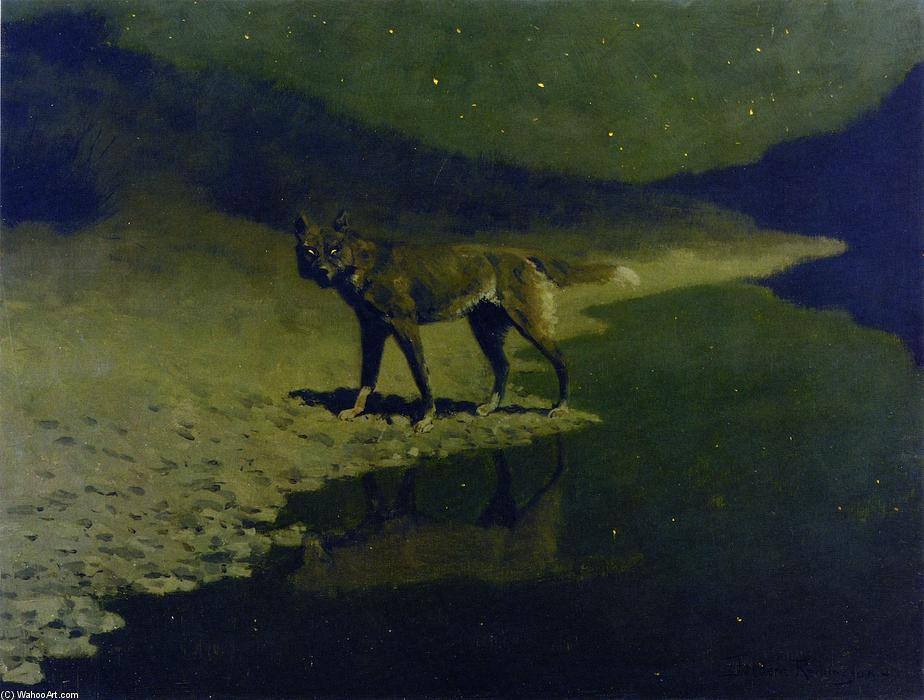 MenschOhneMusil's tweet photo. Frederic Remington (1861-1909), Moonlight, Wolf. https://t.co/4o4LkKgymZ