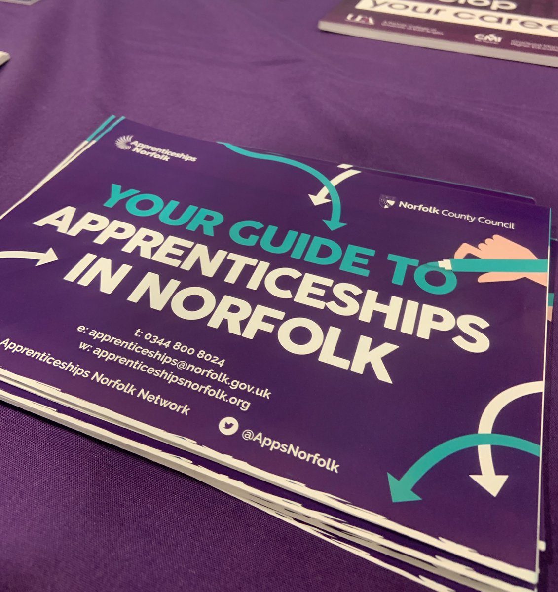 ARUP_DANIEL's tweet photo. Apprenticeships. @TakeYourPlaceHE partner providers from across #Norfolk to ensure students receive the best advice available. @Neatherd Y10 speaking with myself, @AmazingAppsUK, @ApprenticeCCN today. #WeAreNCOP #ImpartialSupport https://t.co/cYUUTlz2Lf