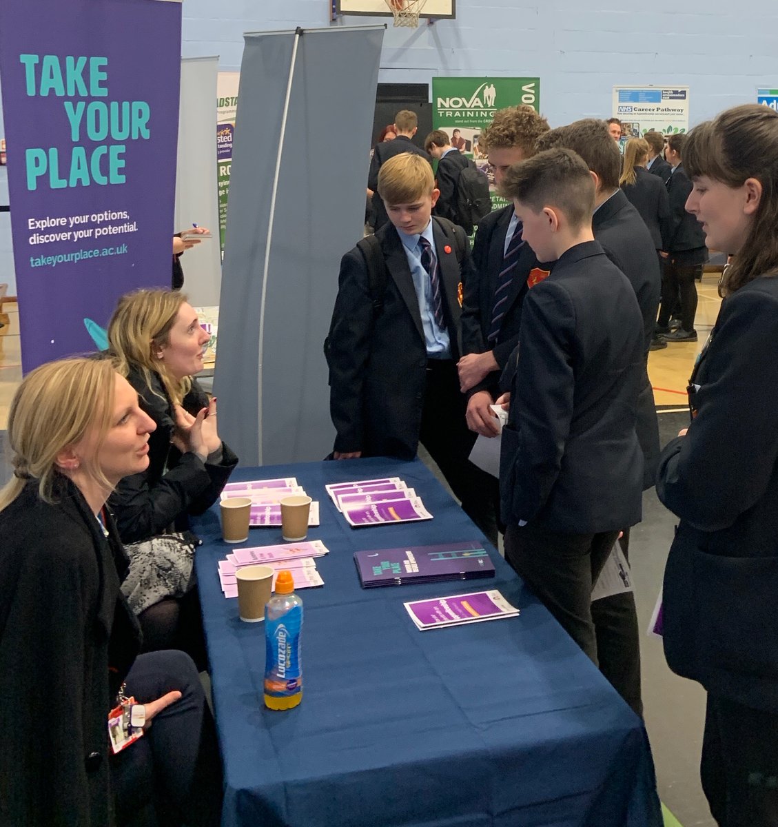 ARUP_DANIEL's tweet photo. Apprenticeships. @TakeYourPlaceHE partner providers from across #Norfolk to ensure students receive the best advice available. @Neatherd Y10 speaking with myself, @AmazingAppsUK, @ApprenticeCCN today. #WeAreNCOP #ImpartialSupport https://t.co/cYUUTlz2Lf