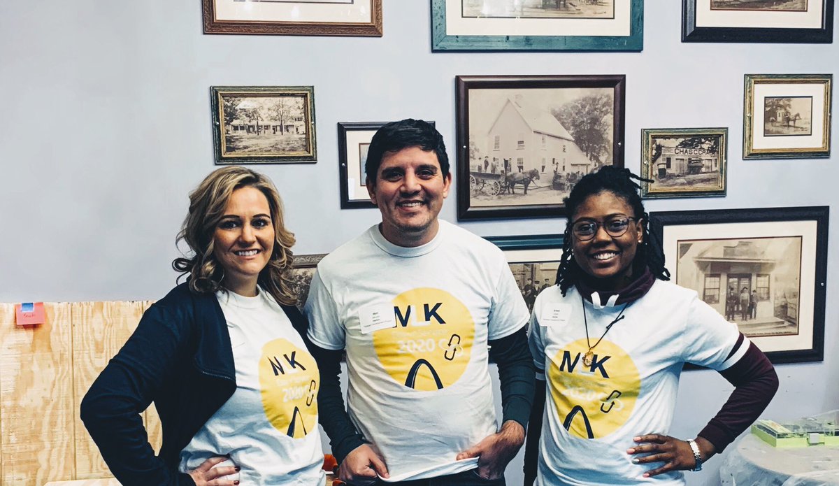 MattMenietti's tweet photo. Enjoyed volunteering this morning with some of my @STLRegChamber colleagues through @umsl’s #MLKDayofService - assembled a tiny library today! #umslserves #umslmlkdos20 https://t.co/NgJHke1Hjz