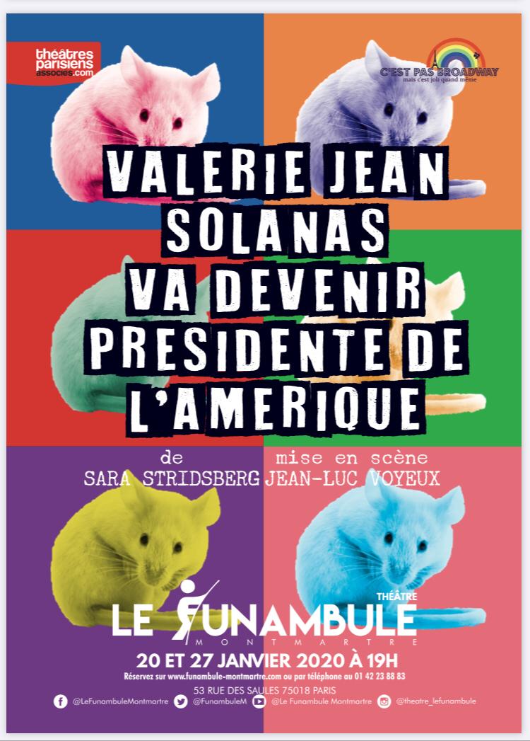 JFGuyot's tweet photo. La magie du #théâtre, c’est aussi les petites compagnies. #CestPasBroadway joue ce soir et le 27 janvier sur la scène du @FunambuleM, la pièce de Sara #Stridsberg sur Valerie Jean #Solanas, égérie féministe qui tenta de tuer Andy #Warhol à la Factory https://t.co/Be72U7kqMj