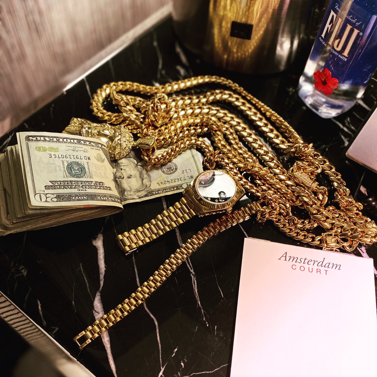 DoughFreshkid's tweet photo. “I’m a 80’s Baby.... gold chains, rubber band money in yo Socc’s and Arm &amp; Hammer for those rocc’s.” -DTFK
#TalsCafe new album coming soon! 
#LetMeFindOutYouThePlug and #MartinLutherKing 🤴🏾had a DREAM. https://t.co/74ZZWna70d
