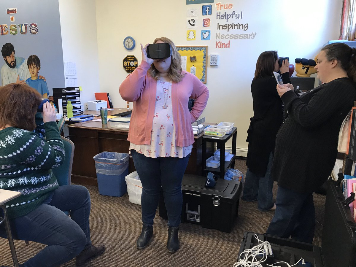 kswboyles's tweet photo. Sharing all about #STEMinPA this morning w/ PreK-12 educators at Punxsy Christian and the @riverviewiu6 & @pensfoundation Lending Library resources available to area educators and students! We love @happy_atoms @SnapCircuits and checking out #vredu with #googleexpeditons! https://t.co/q3kE72Lbhe