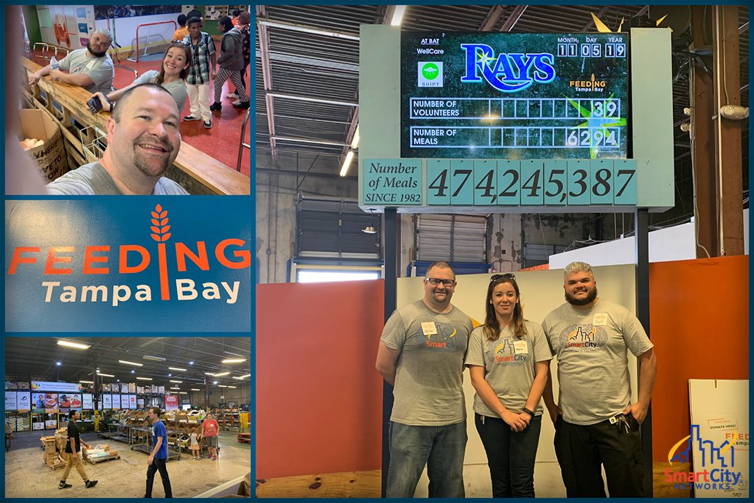 SmartCityNtwks's tweet photo. Our team at @TheTampaCC volunteered with @FeedingTampaBay during our Month of Service. Great job Smart City Tampa! #MonthofService19 #WeCareAndGiveBack https://t.co/Q74vDg1H4f