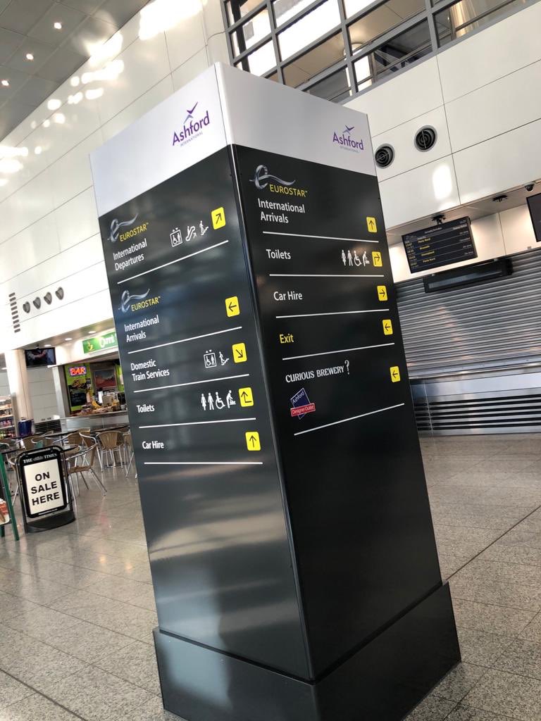 MedashSigns's tweet image. Here’s a recent project which was manufactured and installed by us for Mitie at the Ashford International Station #aluminum #freestandingsign #directionalsigns #foursidedsign #bespokesign #creativesignage #madebymedashsigns #supportlocalbusiness #mitie #eurostar