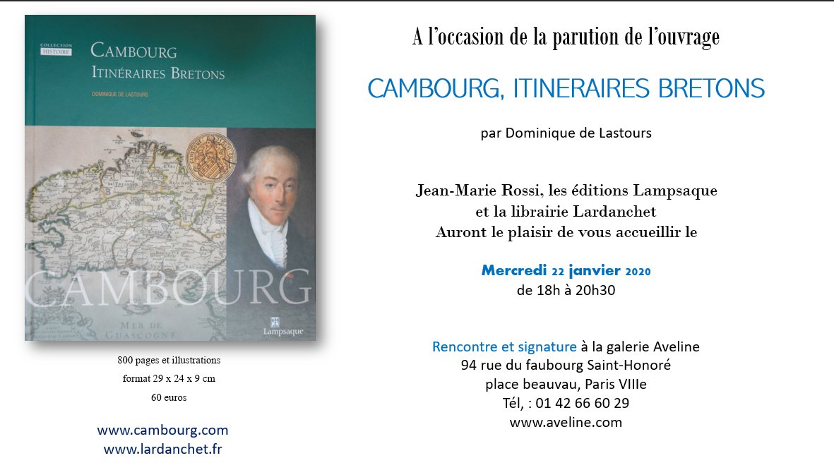 Cambourg: Itinéraires bretons. Signature le 22 janvier de 18h à 20h30 à la galerie Aveline