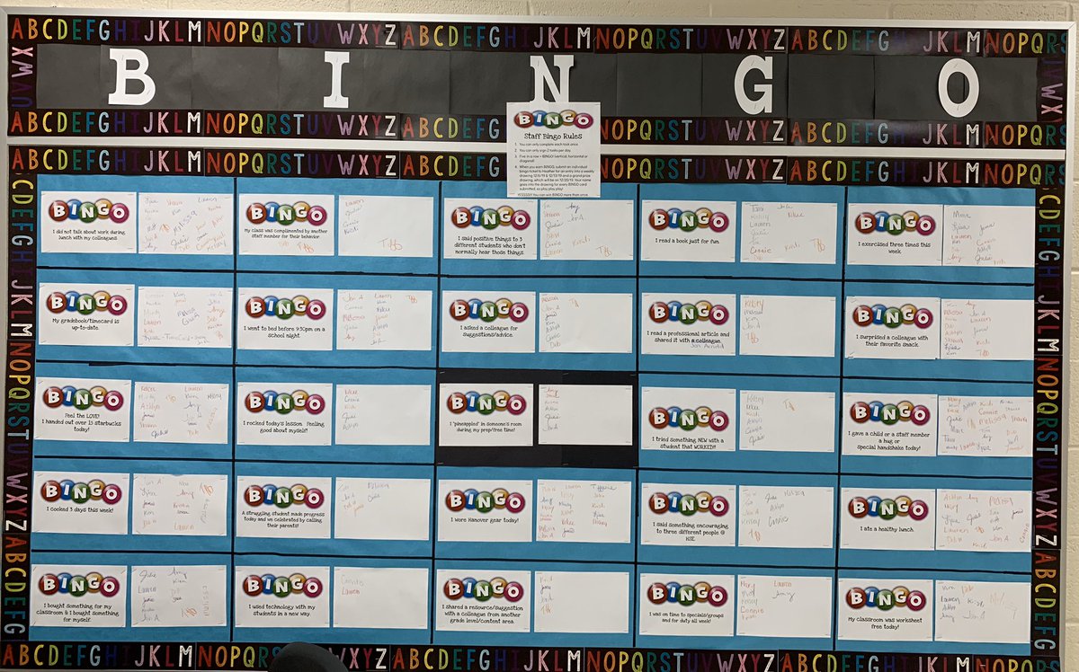 HanStElem's tweet photo. Staff BINGO ✅ Congrats to our winners! #facultyroomfun  #staffgames https://t.co/VuohzZ8uW1