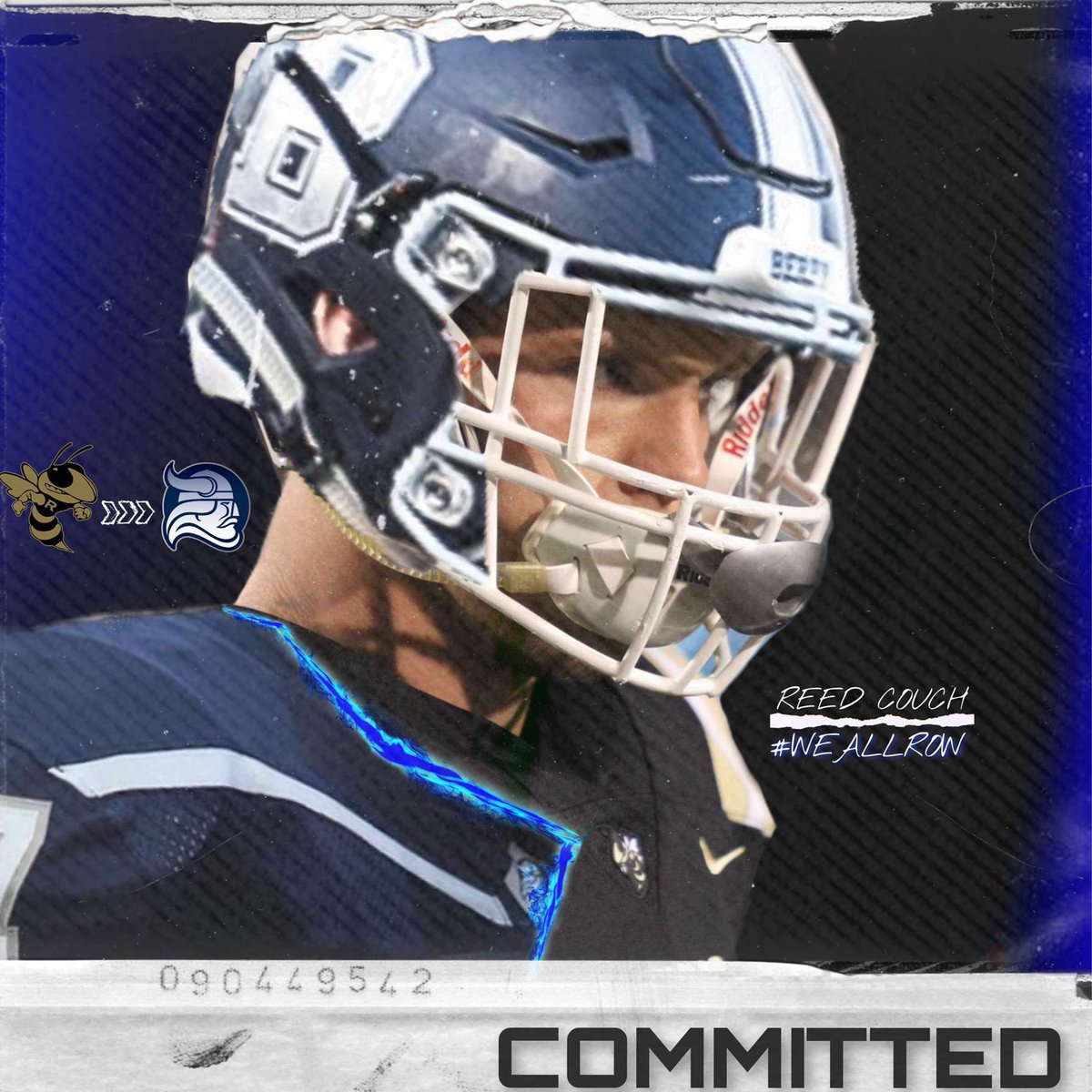 ReedMCouch's tweet photo. Valhalla called upon me.. and I answered. I’m committing to Berry College. #WeAllRow ⚔️  @BerryFootball @BCCoachK @BCCoachMasters @CoachJaSanders @RockmartJackets https://t.co/w4ZAqn3trx