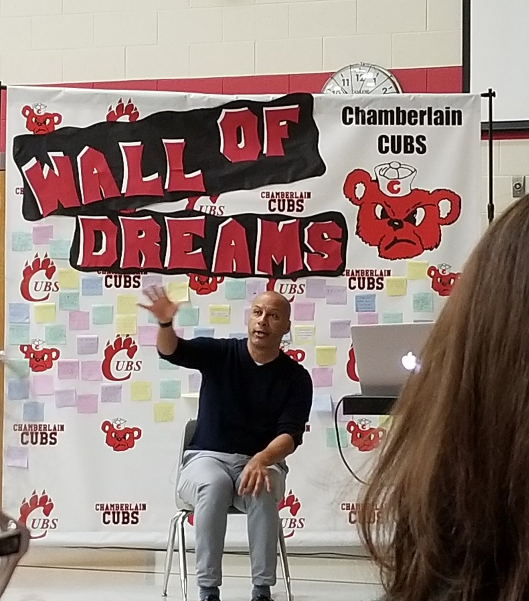 JeffSteckelberg's tweet photo. @Casas_jimmy did not disappoint at Chamberlain High School! Are you a Champion for kids? #CubNation #SDCubs Go Cubs! https://t.co/6DqGgj1VIq
