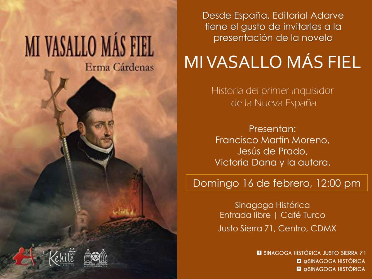 Te invito a la presentación de mi libro "Mi vasallo más fiel", el próximo 16 de febrero #MeGustaLeer #EscritorasMexicanas