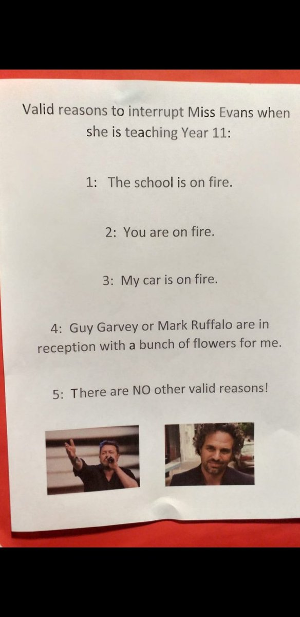 MissEvsEngTwit's tweet photo. On Friday, my lessons got interrupted 11 times with "just a quick question..." "can I just ask....?" "Miss, where's.....?"
So I put up a sign up on my door.
Today I only got interrupted once.
I like my new sign.... https://t.co/gtSxrAabUc