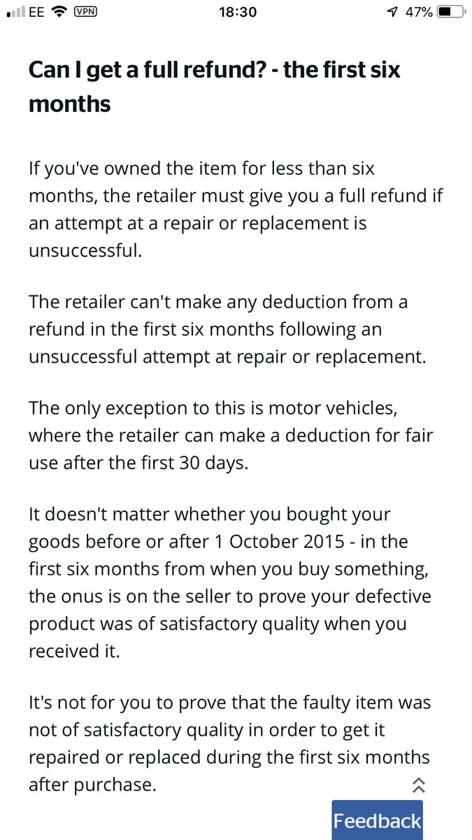 DaveWCopley's tweet photo. Hey @AmazonUK are you breaking the law by refusing my wife a refund on goods supplied through you not fit for purpose? https://t.co/u1xWyB9GJa
