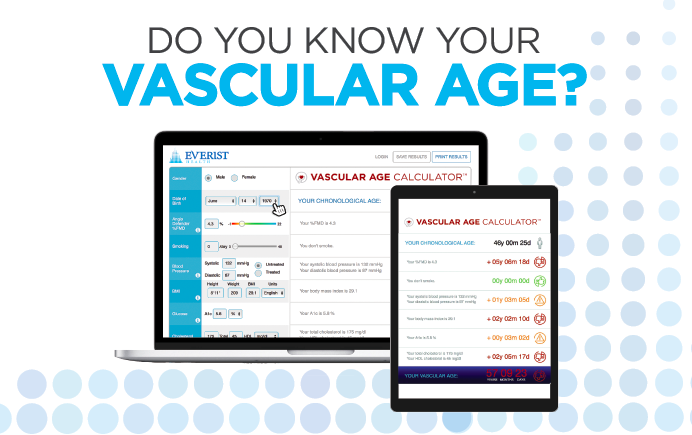 EveristHealth's tweet photo. What's your #VascularAge? In a world where cardiovascular disease is the leading cause of death, it's time to focus on prevention rather than a cure.

Visit https://t.co/2IIJAs2H7C to calculate your Vascular Age! https://t.co/aQP0W1RjMv