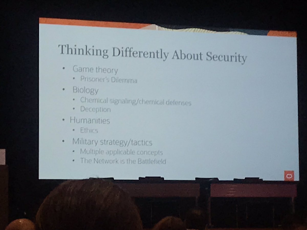 joycekim_oracle's tweet photo. @oracle’s chief security officer, Mary Ann Davidson, sharing how cyber security can be thought of in a cross-institutional context @heug #cloudsymposium https://t.co/m1UCcAgbHR