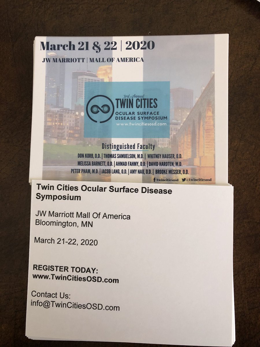 twincitiesosd's tweet photo. Postcards are going out to our contact list.#TCOSD2020 #dryeye #osd #optometry #opthamology #eyecare https://t.co/H4Ascxfuek