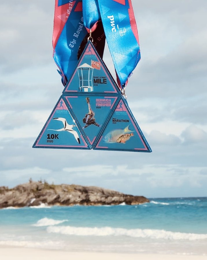 codingauntie's tweet photo. #bermudatrianglechallenge ✅ #MedalMonday #HalfMarathon #82 https://t.co/42YBA1r7jl