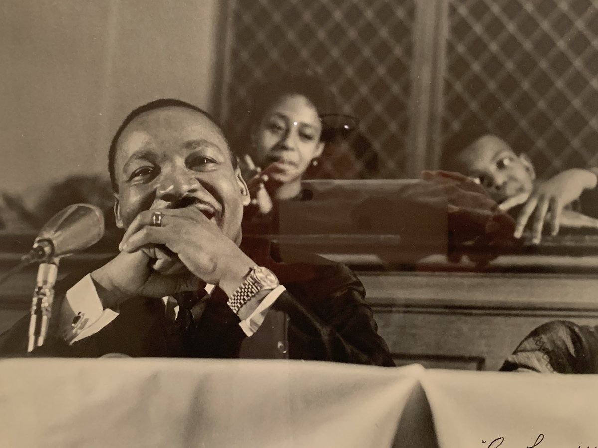 KarenFraz's tweet image. Celebrating #MLKDay with thousands during @mfaBoston’s free community day. Teen curator Jennifer Rosa selected this #photo of Dr. King for her section of the exhibition “Black Histories, Black Futures,” now open. This image was taken in 1966 by renowned photographer #RoyLewis.