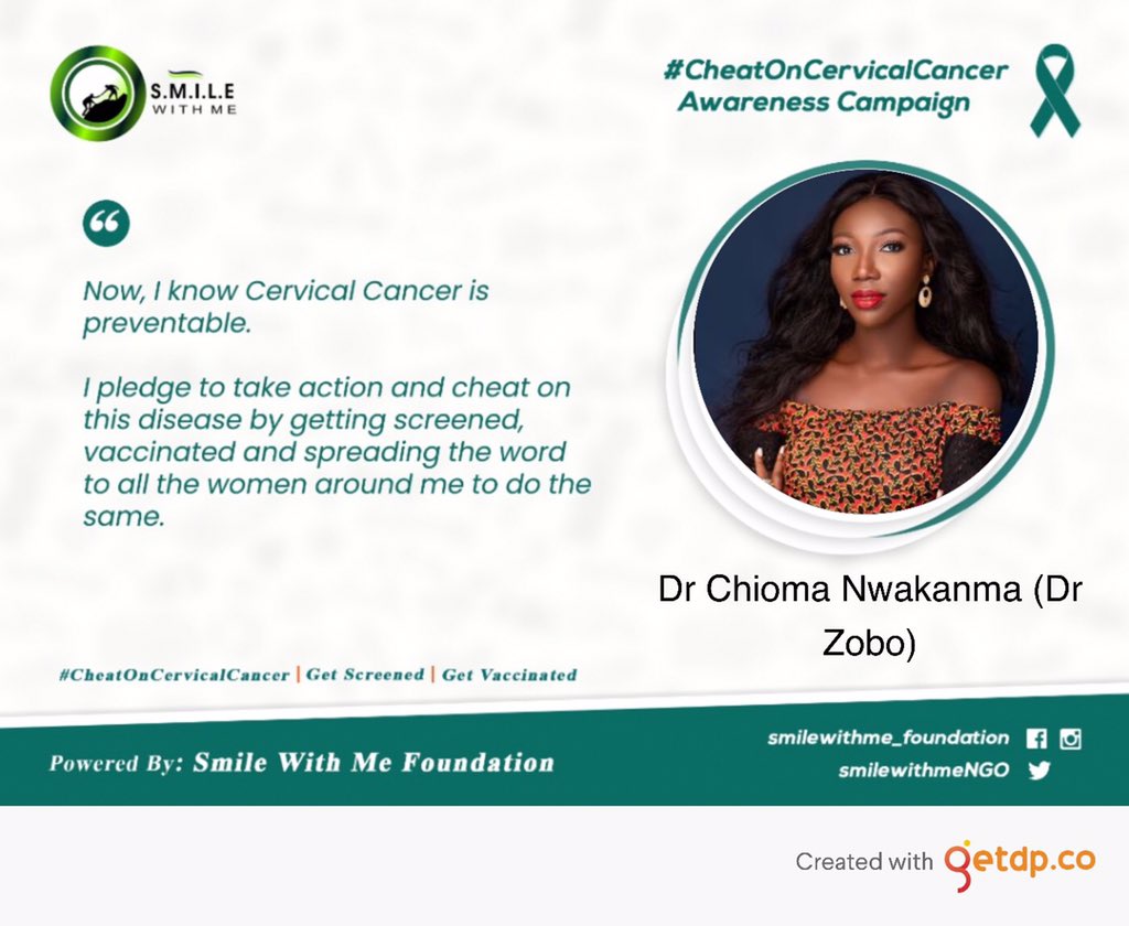 DrZobo's tweet image. Dear parents,
In addition to birthday cakes, Did you know that vaccinating your female child against HPV from age 9 reduces her chances of having #cervicalcancer in the future? 

Find out more tonight by joining the conversation on #CheatOnCervicalCancer